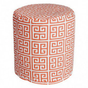 Majestic Home Goods Orange Towers Indoor/Outdoor Bean Bag Ottoman Pouf 16" L x 16" W x 17" H