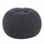 Lovinland Round Pouf Hand-Woven Sofa Footstool,Knit Bean Bag Floor Chair for The Living Room, Bedroom and Kids Room - Small F