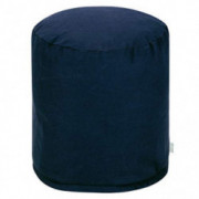 Majestic Home Goods Navy Blue Solid Indoor/Outdoor Bean Bag Ottoman Pouf 16" L x 16" W x 17" H