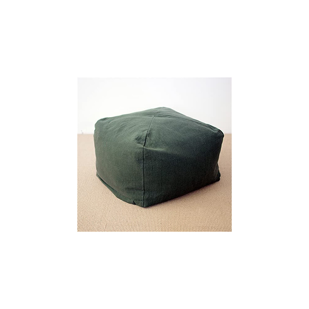 Pouf OttomanWashed Cotton Pouffe - 35cm x 25cm - Bean Bag Footstool Floor Chair, Decoration Footstool for Living Room,Bedroom