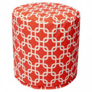 Majestic Home Goods Red Links Small Pouf