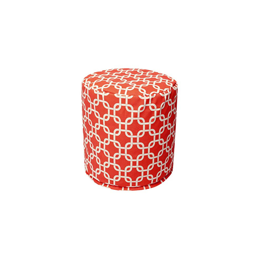 Majestic Home Goods Red Links Small Pouf