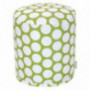 Majestic Home Goods Hot Green Large Polka Dot Indoor Bean Bag Ottoman Pouf 16" L x 16" W x 17" H