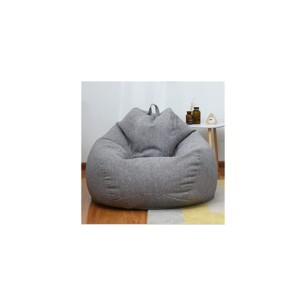 XIAOSAKU Lazy Sofa Large Small Lazy Sofas Cover Chairs Without Filler Linen Cloth Lounger Seat Bean Bag Pouf Puff Couch Livin