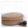 gujiu 2 Piece Pouf Japanese Traditional Tatami Bean Bag Round Braided Nature Handmade Straw Woven Seat Cushion Dia.15.75 inch