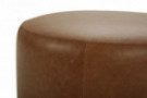 Amazon Brand – Rivet Tompkins Contemporary Foam-Padded Leather Ottoman, 24"W, Cognac