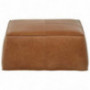 Amazon Brand – Rivet Contemporary Leather Ottoman Pouf  36"W  - Cognac Leather