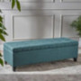 Christopher Knight Home Mission Fabric Storage Ottoman, Dark Teal