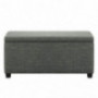 Amazon Basics Upholstered Storage Ottoman and Entryway Bench, 35.5"L, Charcoal Gray