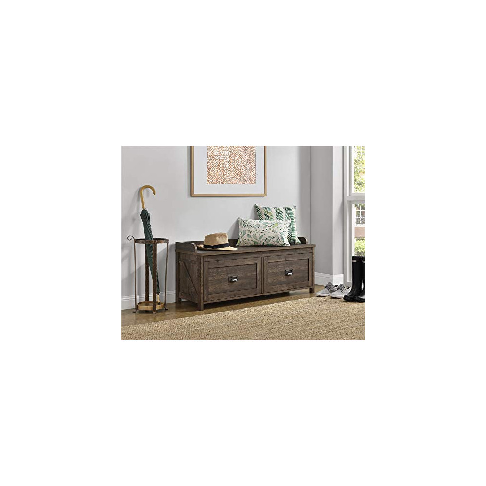 Ameriwood Home SystemBuild Storage Bench, Rustic