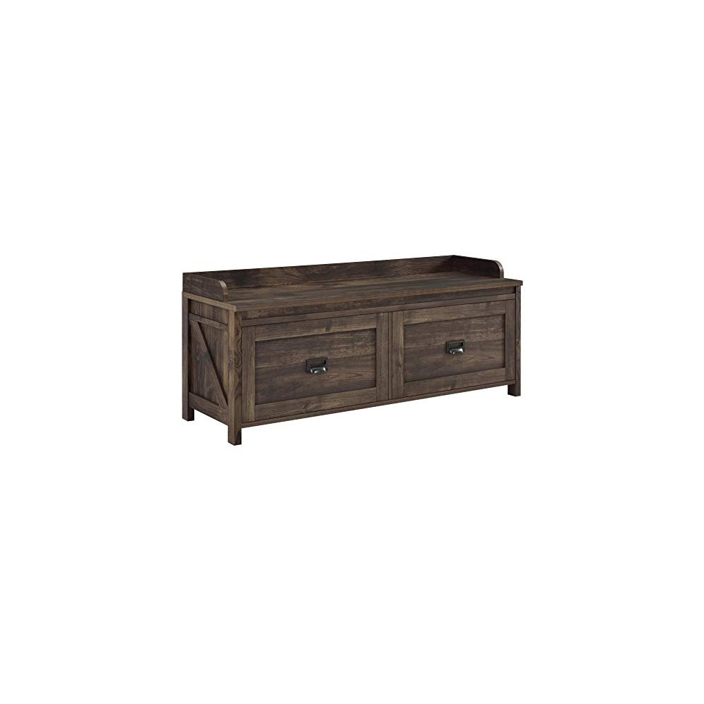 Ameriwood Home SystemBuild Storage Bench, Rustic Universe Furniture