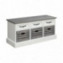 COASTER - Storage Bench, White/Weathered Gray