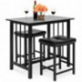 Best Choice Products 3-Piece Counter Height Dining Table Furniture Set for Kitchen, Bar, Bonus Room w/ 2 Faux Leather Backles