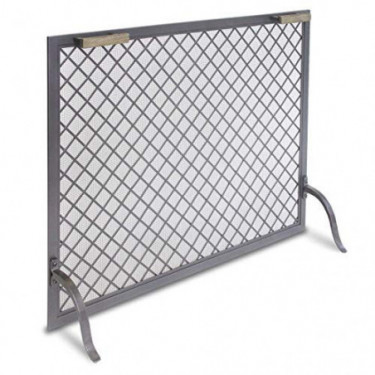 Pilgrim Home and Hearth, Natural Iron 18317 Stanton Single Panel Fireplace Screen, 39”W x 31”H x 12”D, 22 lbs
