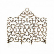 Woodland Direct FS-S3PA-MB 3 Panel Scroll Fireplace Screen with Arch44. Matte Black