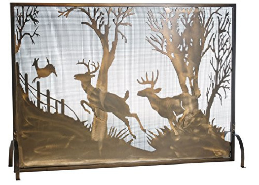 Meyda Deer on The Loose 1 Panel Fireplace Screen