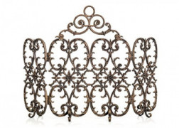 Woodland Direct FS-F4PA-BR 4 Panel Florentine Fireplace Screen with Arch44. Bronze