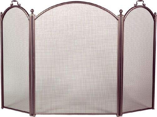 Shop Chimney Bronze 3 Fold Arched Panel Screen - 34 inch