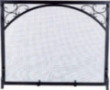 Shop Chimney Black Wrought Iron Panel Screen with Scroll Design - 31 inch
