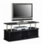 Convenience Concepts Designs2Go TV Stand with 3 Cabinets, Black