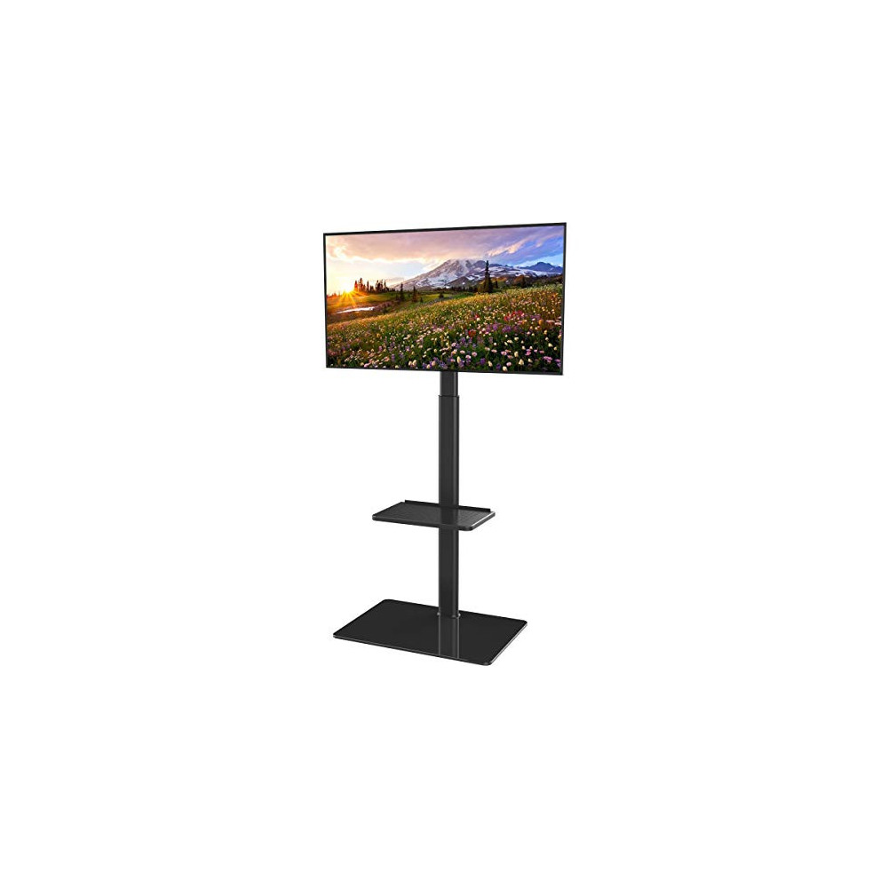 Universal Floor TV Stand with Mount for 19 to 42 inch Flat Screen TV, 100 Degree Swivel,Adjustable Height and Tilt Function, 