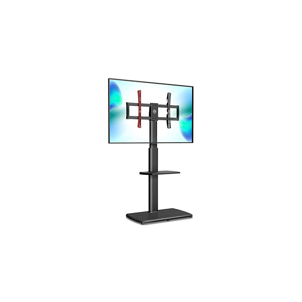 FITUEYES Floor TV Stand Tall Corner TV Stands for Most TVs up to 65 Inch Swivel TV Mount Stand with Height Adjustable Shelf U