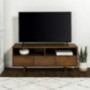 Walker Edison 3-Drawer Mid Century Modern Wood TV Stand for TVs up to 65" Flat Screen Cabinet Door Living Room Storage Enter