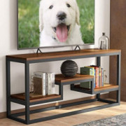 LITTLE TREE TV Stand, Media Stand for 60" TV, Large 3-Tier Entertainment Center with Shelves, Media Console Table for Living 