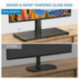 PERLESMITH Universal TV Stand Table Top TV Base for 37-70 inch LCD LED OLED 4K Flat Screen TVs-Height Adjustable TV Mount Sta