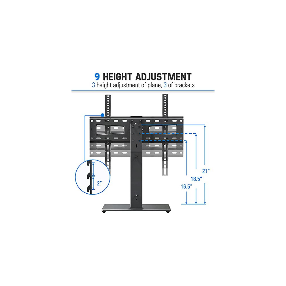 MOUNTUP Universal TV Stand, Table Top TV Stands for 37 to 70 Inch