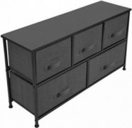 Sorbus Dresser with 5 Drawers, Fabric Storage Tower, Organizer Unit for Bedroom, Hallway, Entryway, Closets, Sturdy Steel Fra