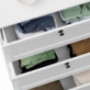 HOSTACK Storage Cabinet, 6 Drawer Dresser with Wide Space, Modern Closet Storage Drawers, Wooden Sideboard for Living Room, B
