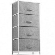 Dresser with 4 Drawers - Tall Storage Tower Unit Organizer for Bedroom, Hallway, Closet, College Dorm - Chest Drawer for Clot
