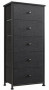 REAHOME 5 Drawer Dresser for Bedroom Storage Tower Closet Organizer Vertical Chest Sturdy Steel Frame Tall Dresser Wooden Top