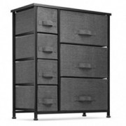 7 Drawers Dresser - Furniture Storage Tower Unit for Bedroom, Hallway, Closet, Office Organization - Steel Frame, Wood Top, E
