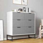 POVISON Modern Wide Drawer Dresser, Dresser Storage Cabinet Organizer 4-Drawer for Bedroom, Kids Dresser with Simple Lines St