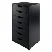 Winsome Halifax Storage/Organization, 7 drawer, Black