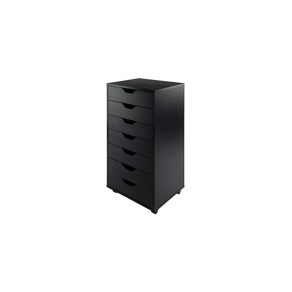 Winsome Halifax Storage/Organization, 7 drawer, Black
