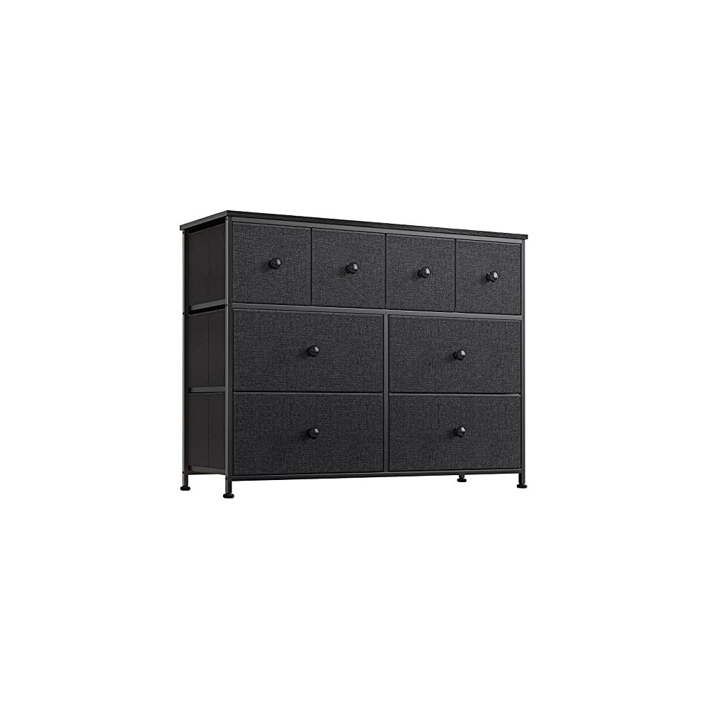 REAHOME 8 Drawer Dresser for Bedroom Chest of Drawers Closets Storage Units Organizer Large Capacity Steel Frame Wooden Top L