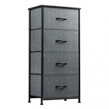 WLIVE Dresser with 4 Drawers, Storage Tower, Organizer Unit, Fabric Dresser for Bedroom, Hallway, Entryway, Closets, Sturdy S