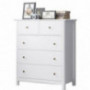 Dresser with 5 Drawers, Modern Storage Chest of Drawers, Clothes Organizer Cabinet Tall Nightstand for Bedroom, Living Room, 