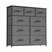 GAZHOME 9 Drawers Dresser - Storage Organizer Tall Wide Dresser for Bedroom, Hallway, Closet, Nursery - Sturdy Steel Frame, W