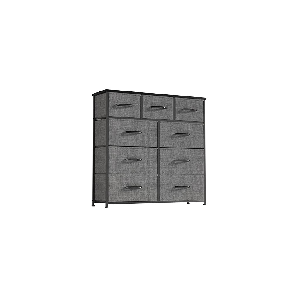 GAZHOME 9 Drawers Dresser - Storage Organizer Tall Wide Dresser for Bedroom, Hallway, Closet, Nursery - Sturdy Steel Frame, W