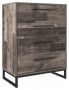 Signature Design by Ashley Neilsville Four Drawer Chest, 4, Gray