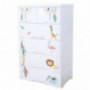 Nafenai Plastic Dresser 6 Drawers,Storage Cabinet Drawers Organizer for Clothes/Toys,Bedroom,Playroom,Closet Drawers,Child/Ki