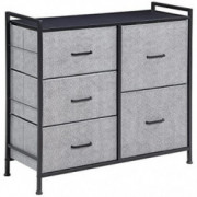 TMEE 5 Drawer Dresser Organizer Fabric Storage Chest for Bedroom, Hallway, Entryway, Closets, Nurseries Furniture Storage Tow