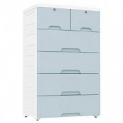 Nafenai Plastic Drawers Dresser,Storage Cabinet with 6 Drawers,Closet Drawers Tall Dresser Organizer for Clothes,Playroom,Bed