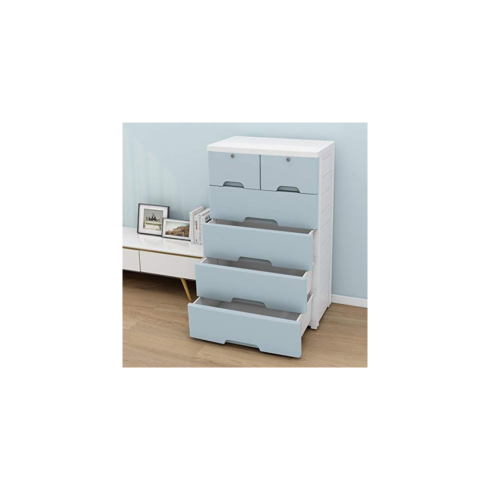 Nafenai Plastic Drawers Dresser,Storage with 6 Universe Furniture