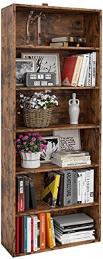 IRONCK Bookshelves and Bookcases Floor Standing 6 Tier Display Storage Shelves 70in Tall Bookcase Home Decor Furniture for Ho