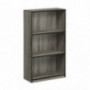 FURINNO Basic 3-Tier Bookcase Storage Shelves, French Oak Grey/Black